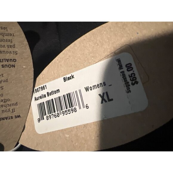 PrAna Womens XL Black Aurelia Swim Bottoms High Waist Ruched Back NWT - Picture 5 of 6